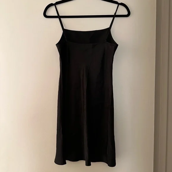aritzia black slip dress Dune Silk-Satin Gown in Black main image 1